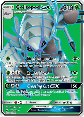 Golisopod GX (Full Art) card from SM - Burning Shadows