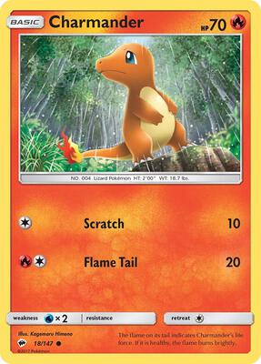 Charmander card from SM - Burning Shadows