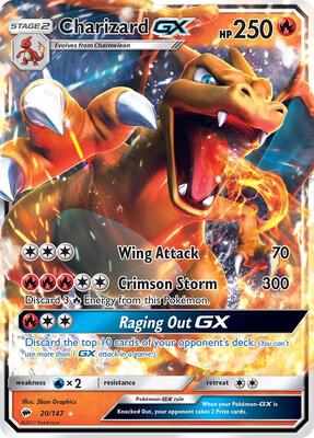 Charizard GX card from SM - Burning Shadows