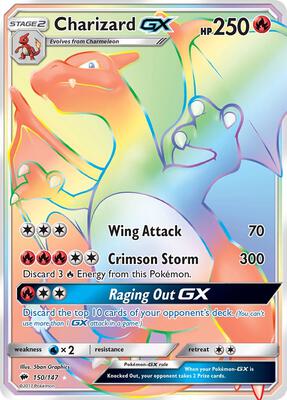 Charizard GX (Secret) card from SM - Burning Shadows