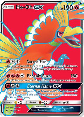 Ho-Oh GX (Full Art) card from SM - Burning Shadows