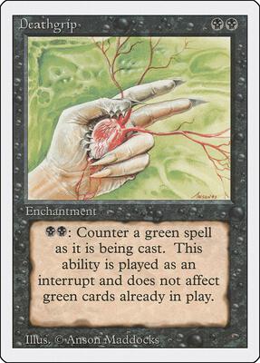 Deathgrip card from Revised Edition