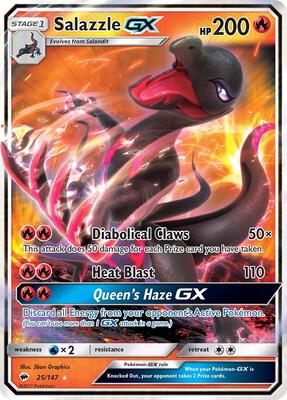 Salazzle GX card from SM - Burning Shadows