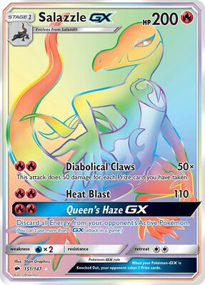 Salazzle GX (Secret) card from SM - Burning Shadows