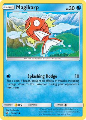 Magikarp card from SM - Burning Shadows