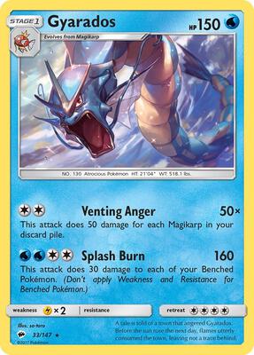 Gyarados card from SM - Burning Shadows