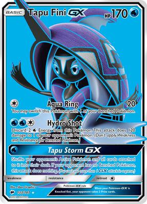 Tapu Fini GX (Full Art) card from SM - Burning Shadows