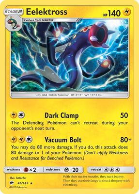 Eelektross card from SM - Burning Shadows