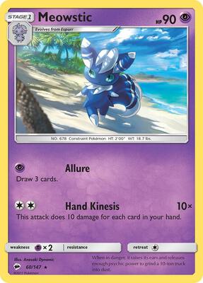 Meowstic card from SM - Burning Shadows