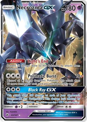 Necrozma GX card from SM - Burning Shadows