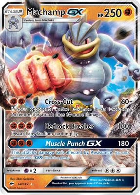 Machamp GX card from SM - Burning Shadows