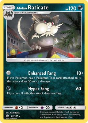 Alolan Raticate card from SM - Burning Shadows