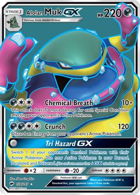 Alolan Muk GX (Full Art) card from SM - Burning Shadows