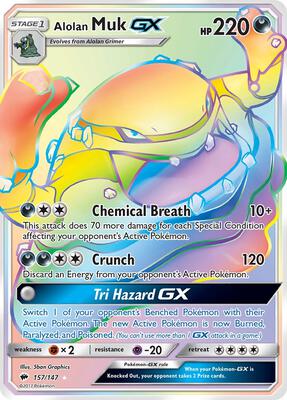 Alolan Muk GX (Secret) card from SM - Burning Shadows