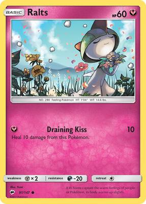 Ralts card from SM - Burning Shadows