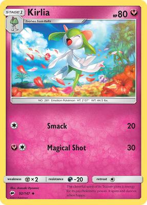 Kirlia card from SM - Burning Shadows