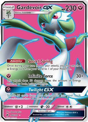 Gardevoir GX (Full Art) card from SM - Burning Shadows