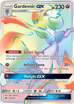 Gardevoir GX (Secret) card from SM - Burning Shadows