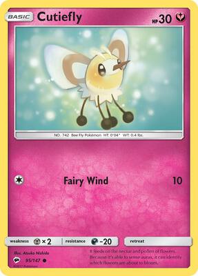 Cutiefly card from SM - Burning Shadows