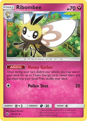 Ribombee card from SM - Burning Shadows