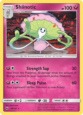 Shiinotic card from SM - Burning Shadows