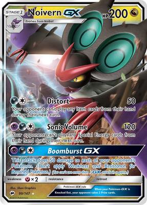 Noivern GX card from SM - Burning Shadows