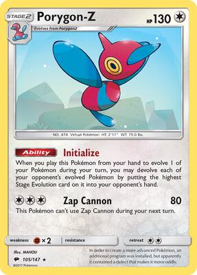 Porygon-Z card from SM - Burning Shadows