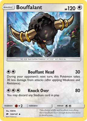 Bouffalant card from SM - Burning Shadows