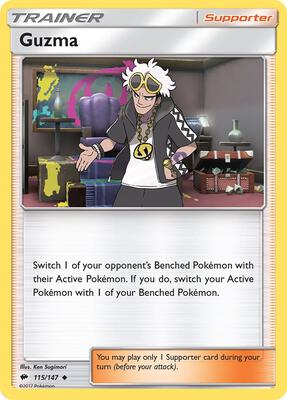 Guzma card from SM - Burning Shadows