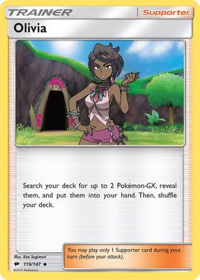 Olivia card from SM - Burning Shadows