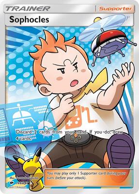 Sophocles (Full Art) card from SM - Burning Shadows