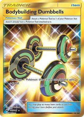 Bodybuilding Dumbbells (Secret) card from SM - Burning Shadows