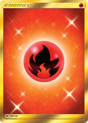 Fire Energy (Secret) card from SM - Burning Shadows
