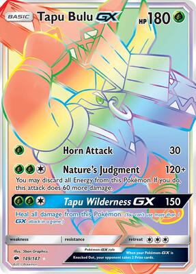Tapu Bulu GX (Secret) card from SM - Burning Shadows