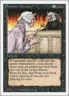 Demonic Attorney card from Revised Edition