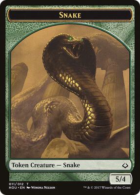 Snake // Warrior Double-Sided Token card from Hour of Devastation