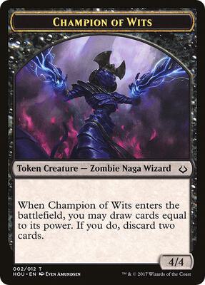 Champion of Wits // Warrior Double-Sided Token card from Hour of Devastation