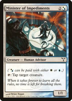 Minister of Impediments card from Dissension