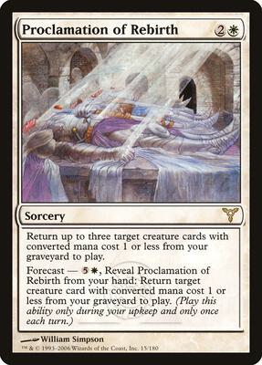 Proclamation of Rebirth card from Dissension