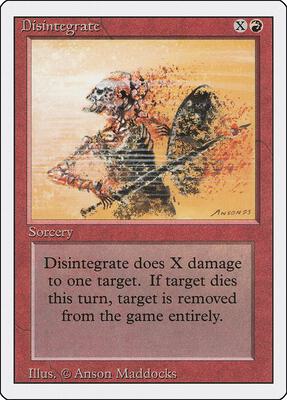 Disintegrate card from Revised Edition