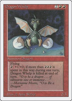 Dragon Whelp card from Revised Edition