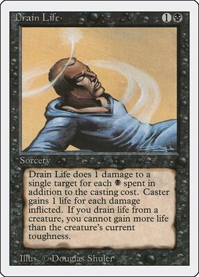 Drain Life card from Revised Edition