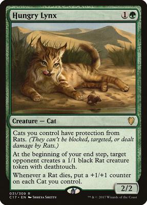Hungry Lynx card from Commander 2017