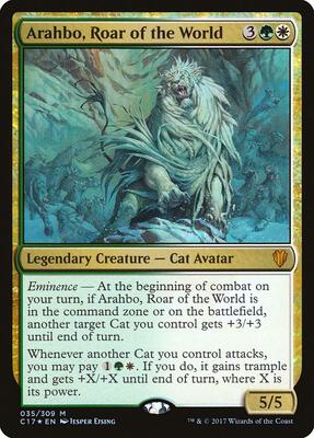 Arahbo, Roar of the World card from Commander 2017