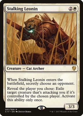 Stalking Leonin card from Commander 2017