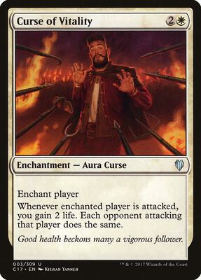 Curse of Vitality card from Commander 2017