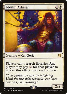 Leonin Arbiter card from Commander 2017