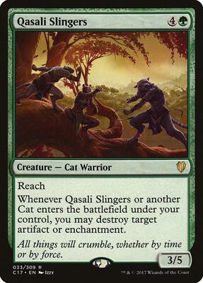 Qasali Slingers card from Commander 2017