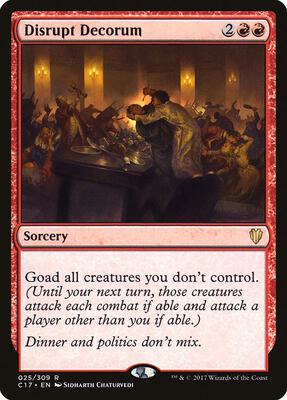 Disrupt Decorum card from Commander 2017