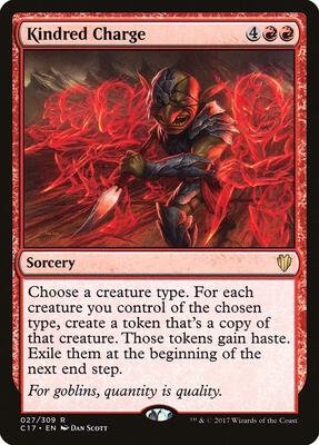 Kindred Charge card from Commander 2017